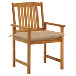 vidaXL Chaises de jardin avec coussins lot de 6 Bois d'acacia massif