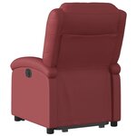 vidaXL Fauteuil inclinable électrique rouge bordeaux similicuir