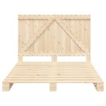 vidaXL Cadre de lit avec tête de lit 140x200 cm bois de pin massif
