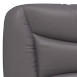 vidaXL Cadre de lit avec tête de lit Gris 100x200 cm Similicuir