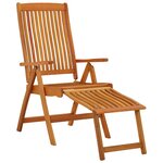 vidaXL Chaises de jardin pliables repose-pieds lot de 2 Eucalyptus