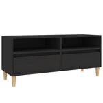vidaXL Meuble TV noir 100x34 5x44 5 cm bois d'ingénierie