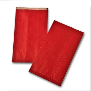 Boite de 250 pochettes cadeau à soufflet rouges 240x410 60 g/m² gpv
