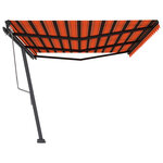 vidaXL Auvent automatique sur pied 600x350 cm Orange/marron