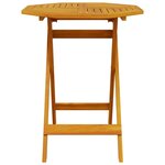 vidaXL Table pliable de jardin Ø70x75 cm bois d'acacia massif