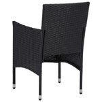 vidaXL Ensemble à dîner de jardin 11 Pièces Résine tressée Noir