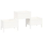 vidaXL Jardinière Blanc 178 5x44x75 cm Bois massif de pin