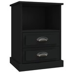 vidaXL Tables de chevet 2 Pièces noir 43x36x60 cm