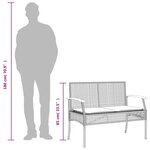 vidaXL Banc de jardin avec coussin gris résine tressée et acacia