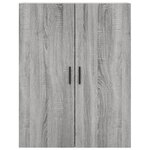 vidaXL Buffet haut Sonoma gris 69 5x34x180 cm Bois d'ingénierie