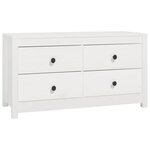 vidaXL Armoire latérale Blanc 100x40x54 cm Bois de pin massif