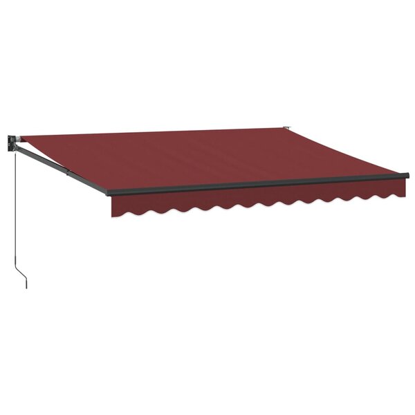 vidaXL Auvent manuel rétractable bordeaux 350x250 cm