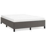 vidaXL Cadre de lit Gris 140x190 cm Similicuir