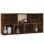 vidaXL Armoire à livres Chêne fumé 50x25x106 cm