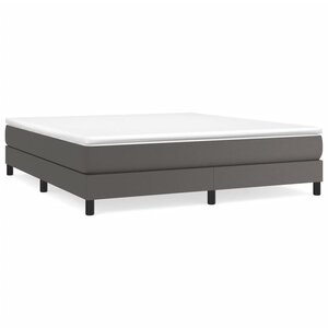 vidaXL Cadre de lit Gris 180x200 cm Similicuir