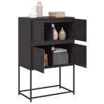 vidaXL Buffet noir 68 5x38 5x107 cm acier