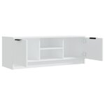 vidaXL Meuble TV Blanc 102x35x36 5 cm Bois d'ingénierie