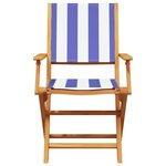 vidaXL Chaises de jardin pliantes lot de 8 tissu et bois massif