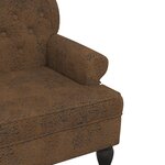 vidaXL Banc avec dossier marron 119 5x64 5x75 cm similicuir daim