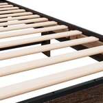 vidaXL Cadre de lit chêne marron 90x200 cm bois d'ingénierie et métal