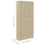 vidaXL Bibliothèque Chêne sonoma 82 5x30 5x185 5 cm Bois d'ingénierie