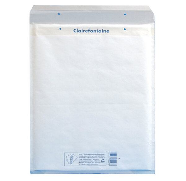 Pochette à bulles 235 x 340 Kraft blanc 90g Paquet de 10 CLAIREFONTAINE.