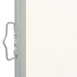 vidaXL Auvent latéral rétractable de patio 160 x 300 cm Blanc cassé
