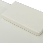 vidaXL Chaise longue de jardin avec auvent et oreiller Blanc crème