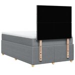 vidaXL Sommier à lattes de lit avec matelas Gris clair 120x200cm Tissu