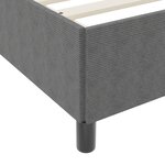 Cadre de lit vidaXL Gris clair 90x190 cm Tissu corduroy