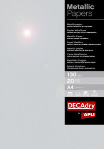 Papier Gray Metallic 130G.20 Feuilles