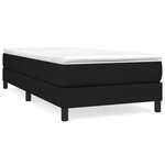 vidaXL Cadre de lit Noir 100x200 cm Tissu