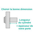 THIRARD - Verrou double entrée Corvette pour porte d'entrée  cylindre 45mm  acier  3 clés  époxy bronze