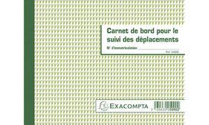 Carnet de bord pour le suivi des déplacements - Format 14,8x19 cm EXACOMPTA