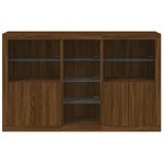 vidaXL Buffet avec lumières LED chêne marron 162x37x100 cm