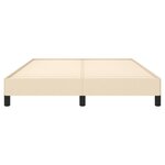 vidaXL Cadre de lit Crème 140x190 cm Tissu