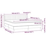 vidaXL Sommier à lattes de lit avec matelas Bleu 180x200 cm Tissu