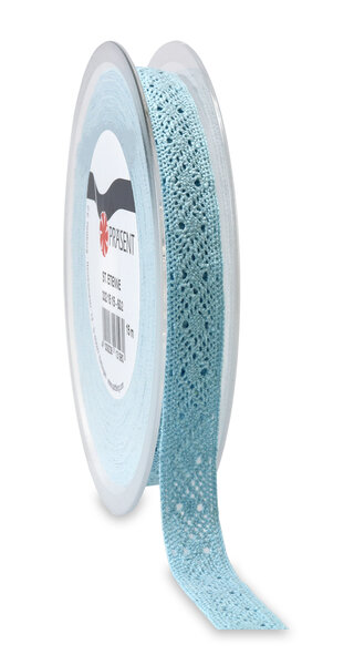 Ruban st. Etienne dentelle 15-m-rouleau 15 mm bleu clair