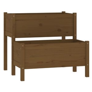vidaXL Jardinière Marron miel 84 5x84x75 cm Bois massif de pin