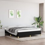 vidaXL Cadre de lit sans matelas noir 160x200 cm tissu