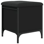 vidaXL Banc de rangement noir 42x42x45 cm bois d'ingénierie