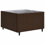 vidaXL Salon de jardin 5 Pièces avec coussins Marron Résine tressée