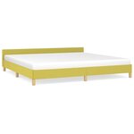vidaXL Cadre de lit avec tête de lit Vert 200x200 cm Tissu