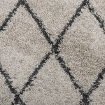 vidaXL Tapis shaggy à poils longs moderne beige anthracite 200x280 cm