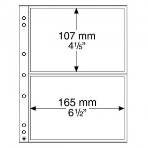 Feuilles Numis 2C pour billets cartes postales.