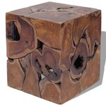 vidaXL Tabourets/Table basse teck massif