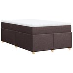 vidaXL Sommier à lattes de lit et matelas marron foncé 120x190cm tissu
