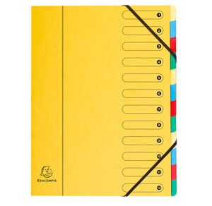 Trieur dos extensible 12 comp 4 coul ass x 6 EXACOMPTA