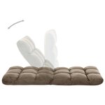 vidaXL Chaise pliable de sol Taupe Microfibre