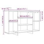 vidaXL Buffet chêne sonoma 120x30x75 cm bois d'ingénierie